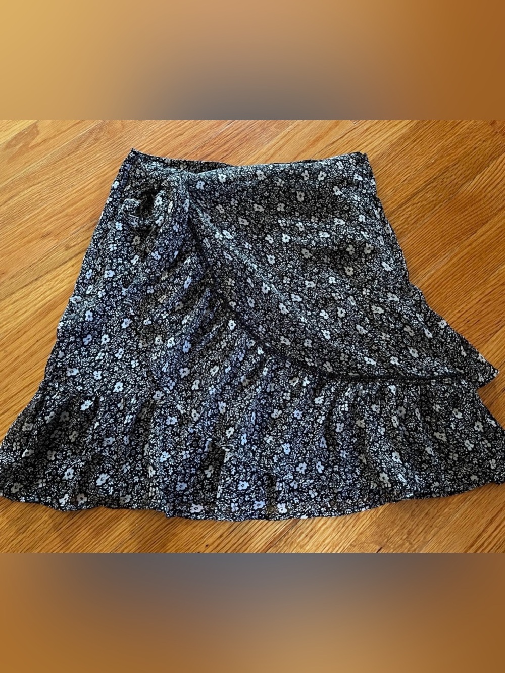 Abercrombie & Fitch Floral Ruffle wrap around skirt